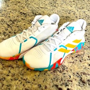 adidas Mens Court Vision 2 Basketball Sneakers Shoes Casual. White/Multi. Size:7